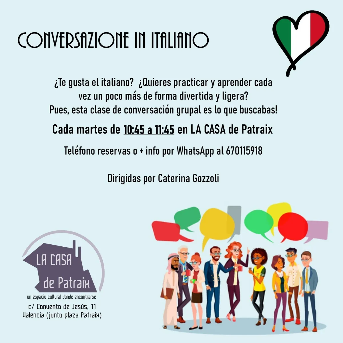 CONVERSAZIONE IN ITALIANO – Actividad